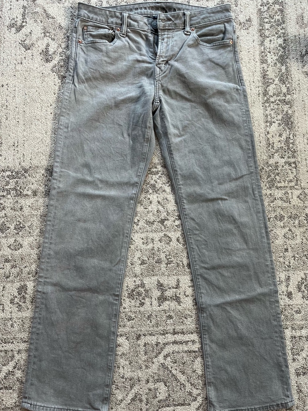 American Eagle Outfitters Men's Light Gray bootcut Jeans